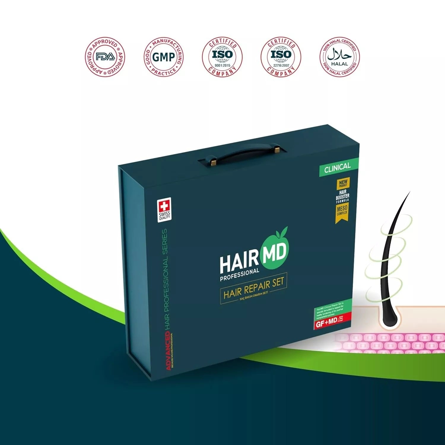 HairMD Clinical Hair Repair Exclusive Set (3 Month Use) Hair Booster Formula NEW